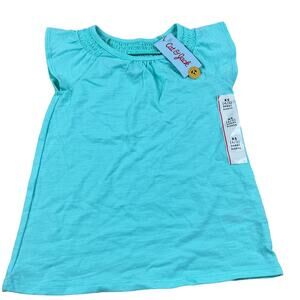 Cat & Jack Girls' Mint Green Short Sleeve Shirt - Size XS - NWT